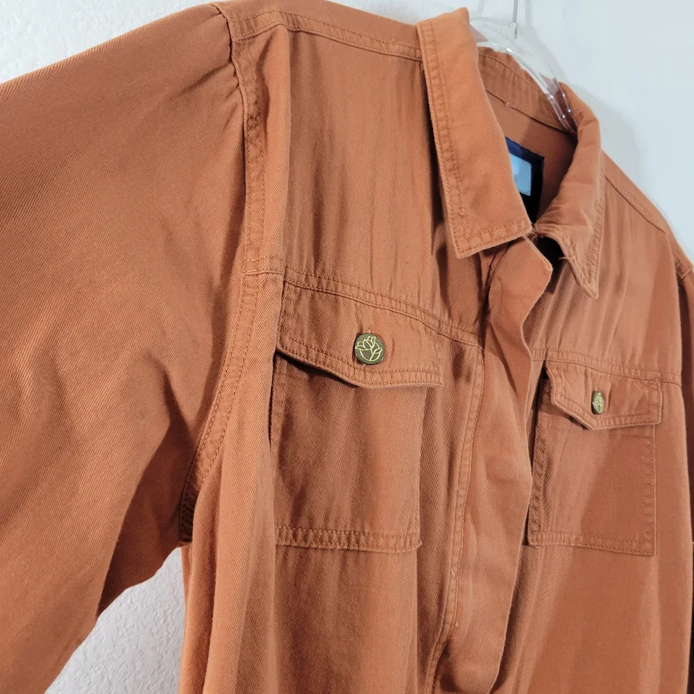 DRAPER JAMES RSVP Cinnamon casual cotton twill belted field utility jacket